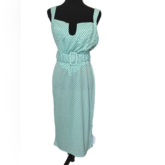 New ~ ASOS ~ Nordstrom Cami Cupped Midi Dress With Ruched Belt Size 10 FALL - Picture 2 of 8